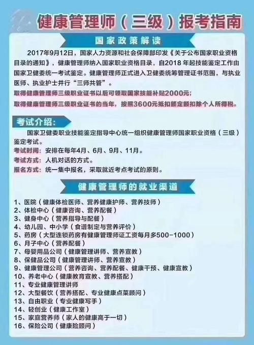 报考健康管理师资料(如何报考健康管理师资格证)