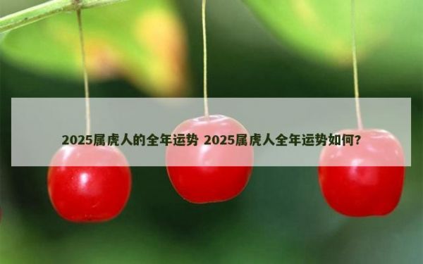 2025屬虎人的全年運(yùn)勢(shì) 2025屬虎人全年運(yùn)勢(shì)如何?
