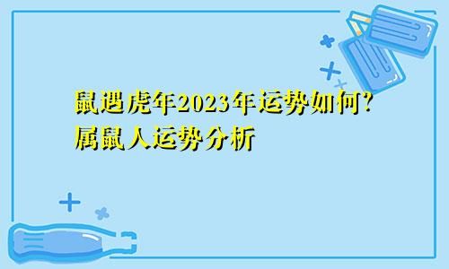 2023年鼠遇虎年运势如何 属鼠人运势解析