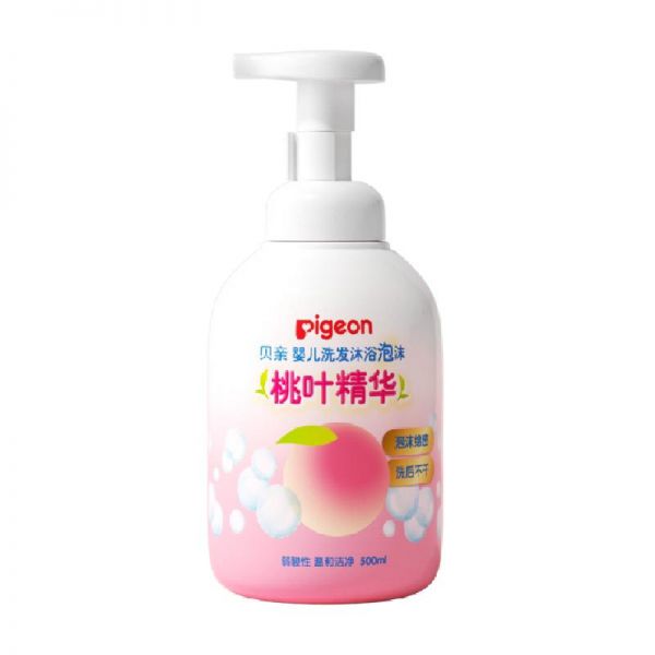 【若安好洗發(fā)水59】健康的洗發(fā)水如何選:Pigeon貝親兒童桃葉洗發(fā)水沐浴露嬰兒洗發(fā)沐浴二合一桃子水59760