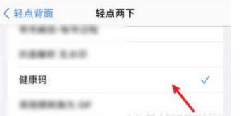 苹果手机轻点背面打开健康码怎么弄