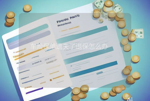 车险保单遗失了退保怎么办