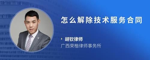 怎么解除技术服务合同