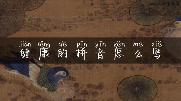 健康的拼音怎么寫