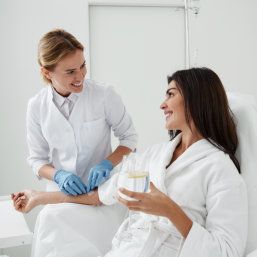 doctor and senior man having a conversation