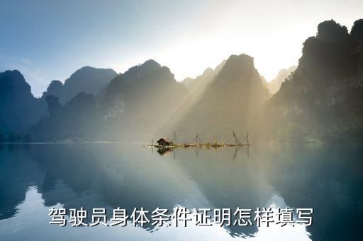 驾驶员身体条件证明怎样填写
