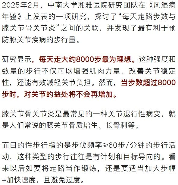 最新研究成果發(fā)布！每天該走多少步→