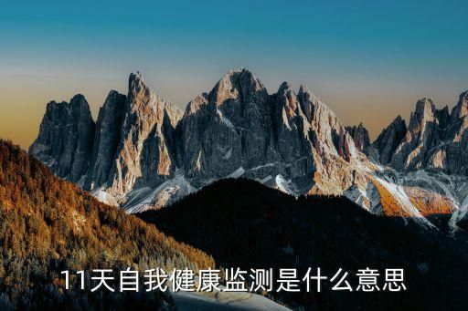 11天自我健康监测是什么意思