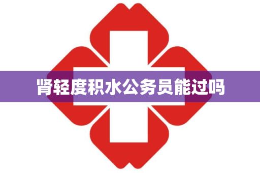 肾轻度积水公务员能过吗