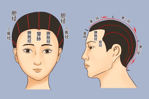 正确养生梳头方法图