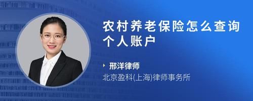 農(nóng)村養(yǎng)老保險(xiǎn)怎么查詢個(gè)人賬戶