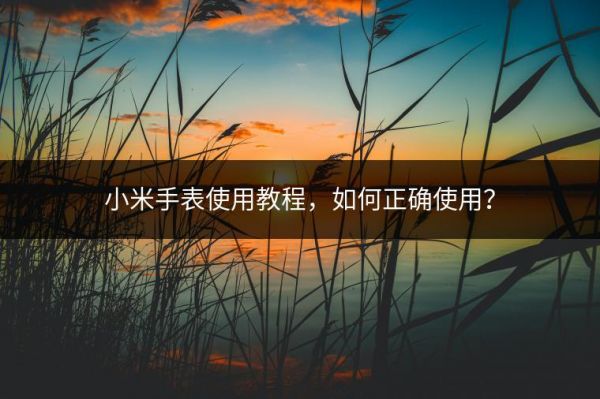 小米手表使用教程，如何正確使用？