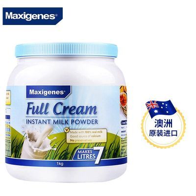 美可卓Maxigenes 澳洲進口高鈣全脂成人奶粉 藍胖子 1kg 單罐價 默認 默認