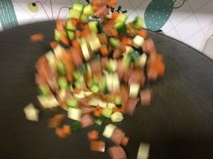 低脂健康凤梨炒饭的做法步骤 第6步