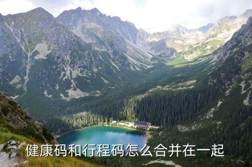 健康码和行程码怎么合并在一起