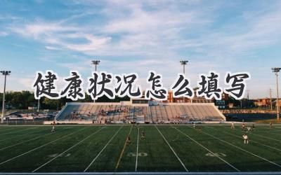 健康状况怎么填写