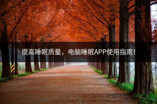 提高睡眠质量，电脑睡眠APP使用指南！