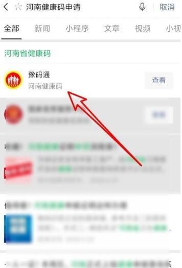 微信河南健康碼怎么申請(qǐng) 微信河南健康碼在哪里截圖