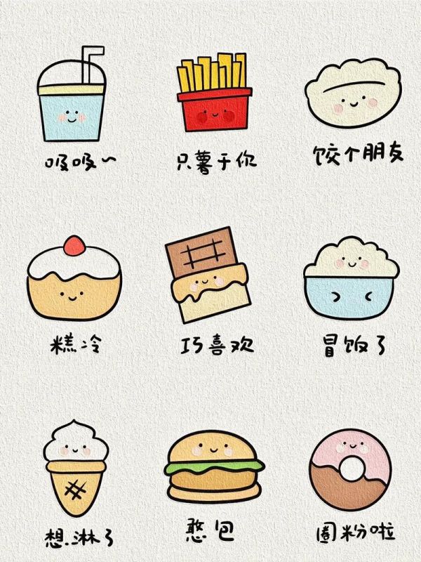 兒童畫食物