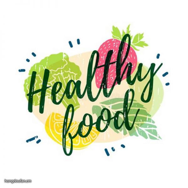 5張綠色飲食健康地球卡通兒童簡筆畫！Eat Healthy!-紅豆飯小學(xué)生簡筆畫大全
