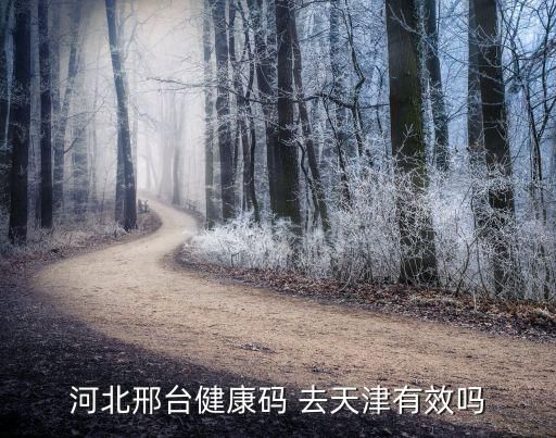 河北邢台健康码 去天津有效吗