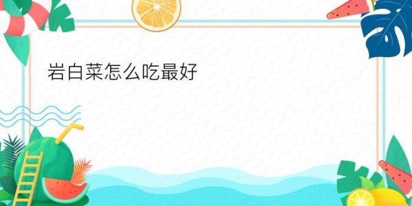 岩白菜怎么吃最好