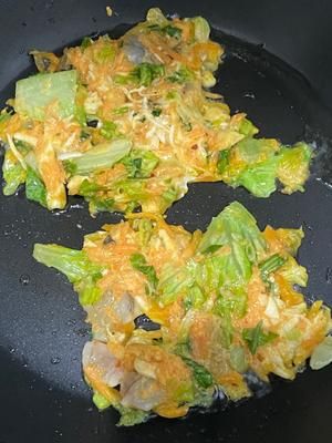 新手也能學會的健康蔬菜燒/蔬菜餅的做法 步驟5