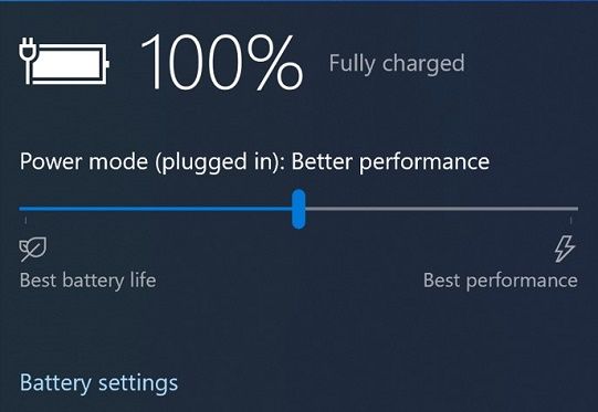 Windows 電池狀態(tài) 100%