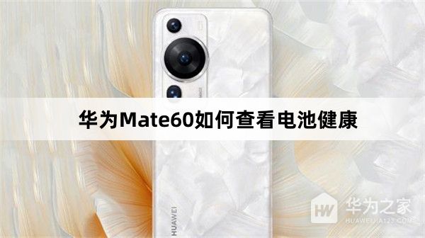 華為Mate60怎么查看電池健康