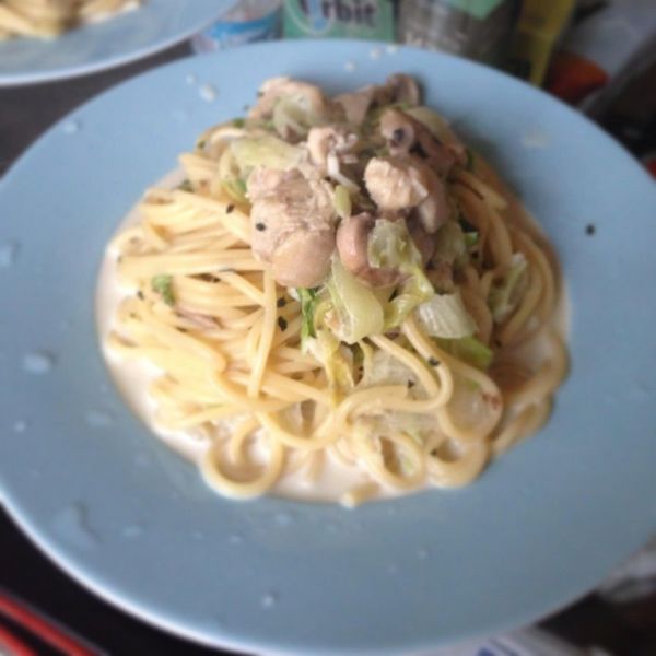 健康奶油鸡肉意大利面~