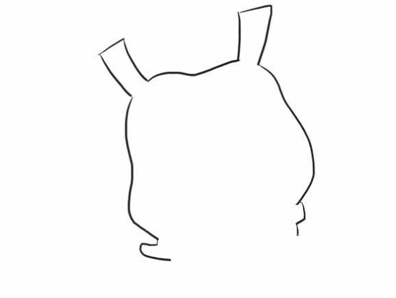 大笑的狗狗简笔画步骤图解教程 - 卡通小狗如何画简笔画