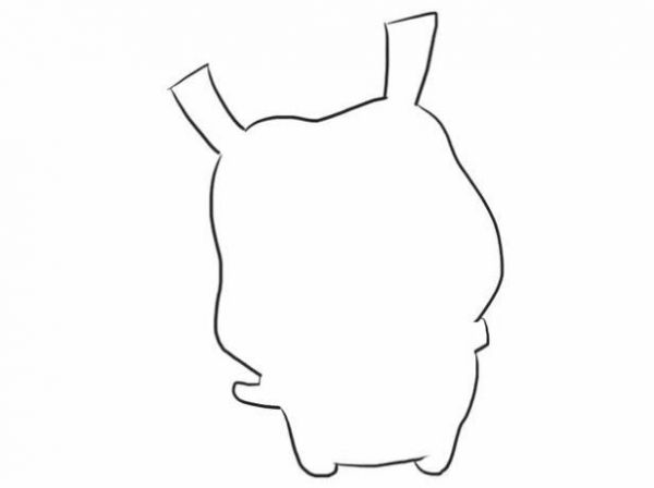 大笑的狗狗简笔画步骤图解教程 - 卡通小狗如何画简笔画