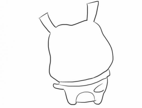 大笑的狗狗简笔画步骤图解教程 - 卡通小狗如何画简笔画