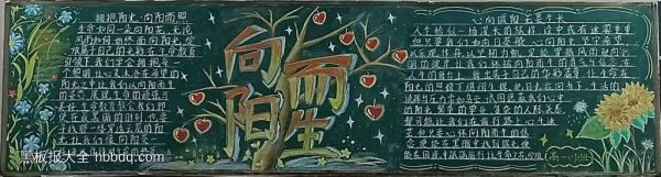 关于向阳而生，心理健康的黑板报怎么画简单又漂亮-第5张