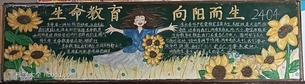 关于向阳而生，心理健康的黑板报怎么画简单又漂亮-第8张