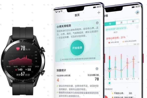 专为健康管理而生 华为Watch GT2新增血氧和早搏监测