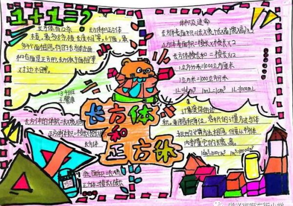 数学正方体长方体手抄报简单又漂亮