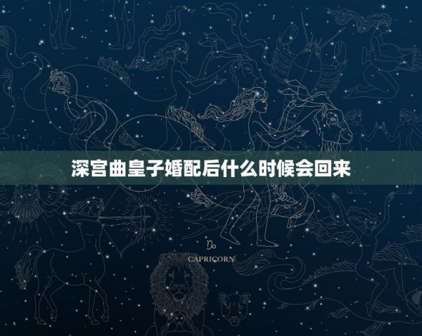 深宮曲皇子婚配后什么時(shí)候會回來，深宮曲皇子器重怎么提高 第1張