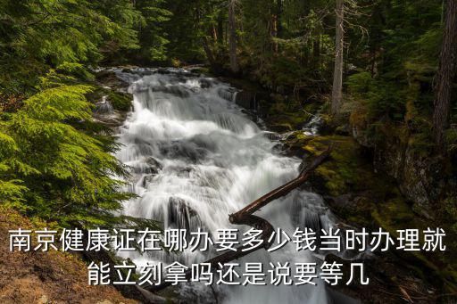 南京健康證在哪辦要多少錢當時辦理就能立刻拿嗎還是說要等幾