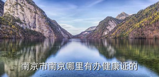 南京市南京哪里有辦健康證的