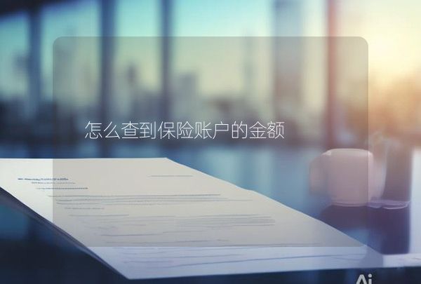怎么查到保險(xiǎn)賬戶(hù)的金額