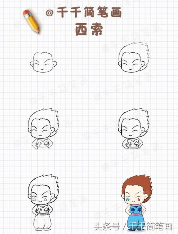 卡通人物简笔画美少女 漫画人物简笔画女生可爱教程