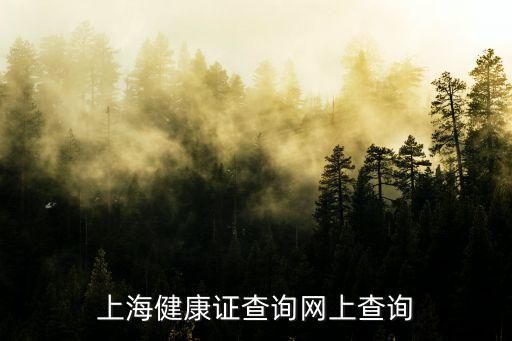 上海健康证查询网上查询