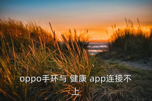 oppo手環(huán)與 健康 app連接不上