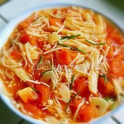 金針菇炒西紅柿的做法[圖]