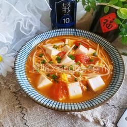番茄金針菇豆腐湯的做法[圖]
