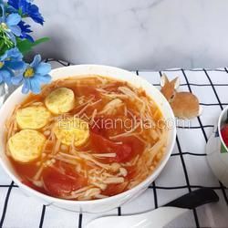 番茄金針菇豆腐湯的做法[圖]
