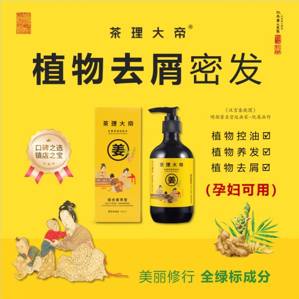 【若安好洗發(fā)水38】頭油洗發(fā)水怎么選牌子:茶理大帝生姜洗發(fā)水控油蓬松去屑止癢孕婦洗發(fā)水正品60853