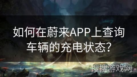 如何在蔚來APP上查詢車輛的充電狀態(tài)？
