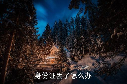 身份证丢了怎么办